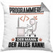 Programmierer Kissen mit Füllung 40x40 Geschenk für Programmierer Der Mann Der Alles Kann Geschenkidee zum Geburtstag (Grau) Grau Trendation