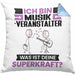 Musikveranstalter Kissen mit Füllung 40x40 Geschenk für Musikveranstalter Geburtstag Lustiger Spruch Was Ist Deine Superkraft (Grau) Blau Trendation