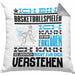 Basketballspieler Geschenk Kaffee-Kissen mit Füllung 40x40 Geschenkidee für Basketballspieler Ich Bin Basketballspieler Ich Kann Es Dir Erklären Jedoch Nicht Für Dich Verstehen Spruch Lustig (Grau) Grau Trendation