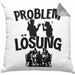Poker Kissen mit Füllung 40x40 Geschenk für Poker-Spieler Männer Geschenkidee Problem und Lösung Poker Spielen Kartenspielen (Grau) Grau Trendation
