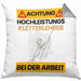 Kletterlehrer Kissen mit Füllung 40x40 Geschenk Lustiger Spruch Geschenkidee für Kletterlehrer Achtung Hochleistungs Kletterlehrer Bei Der Arbeit (Grau) Grau Trendation