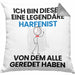 Harfenist Geschenk Kissen mit Füllung 40x40 Lustige Geschenkidee Geburtstag für Harfenist Ich Bin Dieser Legendäre Harfenist Von Dem Alle Geredet Haben (Grau) Grau Trendation