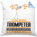 Trompeter Geschenk Kissen mit Füllung 40x40 Ich Bin Trompeter Aber Sag Doch Einfach Superheld Lustige Geschenkdiee für Trompeter (Grau) Blau Trendation