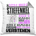 Stiefenkel Geschenk Kaffee-Kissen mit Füllung 40x40 Geschenkidee für Stiefenkel Ich Bin Stiefenkel Ich Kann Es Dir Erklären Jedoch Nicht Für Dich Verstehen Spruch Lustig (Grau) Grau Trendation
