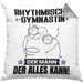 RhythmischeGymnastin Kissen mit Füllung 40x40 Geschenk für RhythmischeGymnastin Der Mann Der Alles Kann Geschenkidee zum Geburtstag (Grau) Grau Trendation