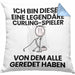 Curling-Spieler Geschenk Kissen mit Füllung 40x40 Lustige Geschenkidee Geburtstag für Curling-Spieler Ich Bin Dieser Legendäre Curling-Spieler Von Dem Alle Geredet Haben (Grau) Blau Trendation