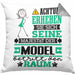 Model Geschenk Kissen mit Füllung 40x40 Lustiger Spruch Erheben Sie Sich Der Model Betritt den Raum (Grau) Grau Trendation