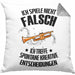 Kissen mit Füllung 40x40 Posaunist Geschenk Lustiges Geschenkidee Posaunen-Spieler (Grau) Grau Trendation