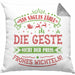 Wichtelgeschenk für 20 Euro Kissen mit Füllung 40x40 Wichteln für Frauen Kollegen Wichtel-Kissen mit Füllung 40x40 Man Sagt Es Zähle Die Geste Schrottwichteln (Grau) Grau Trendation