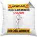 Cousin Kissen mit Füllung 40x40 Geschenk Lustiger Spruch Geschenkidee für Cousin Achtung Hochleistungs Cousin Bei Der Arbeit (Grau) Grau Trendation