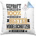Vogelschützer Geschenk Lustiger Spruch für Vogelschützer Geschenkidee Bester Vogelschützer Der WeltKissen mit Füllung 40x40 (Grau) Blau Trendation