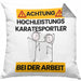 Karatesportler Kissen mit Füllung 40x40 Geschenk Lustiger Spruch Geschenkidee für Karatesportler Achtung Hochleistungs Karatesportler Bei Der Arbeit (Grau) Grau Trendation