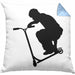 Scooter Roller Fahrer Geschenk Kissen mit Füllung 40x40 Scooterfahrer Geschenkidee Scooting Geschenkidee Jungs Profi Scooterfahrer Stunt (Grau) Blau Trendation