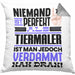 Tiermaler Geschenk Kissen mit Füllung 40x40 Lustige Geschenkidee für Tiermaler Geburtstag Niemand Ist Perfekt Aber Als Tiermaler Ist Man Nah Dran (Grau) Grau Trendation