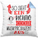 So Sieht Ein Richtig Cooler Musikproduzent Aus Kissen mit Füllung 40x40 Geschenk für Produzenten Geburtstag Geschenkdiee (Grau) Blau Trendation