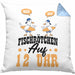 Moin Kissen mit Füllung 40x40 Geschenk Norddeutschland Sylt Norderney Möwen Fischbrötchen Geschenkidee Norddeutschland (Grau) Blau Trendation