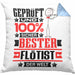 Flötist Geschenk Lustiger Spruch für Flötist Geschenkidee Bester Flötist Der WeltKissen mit Füllung 40x40 (Grau) Blau Trendation