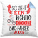 So Sieht Ein Richtig Cooler BMX-Fahrer Aus Geschenk Kissen mit Füllung 40x40 Lustiger Spruch Geschenkidee (Grau) Blau Trendation