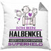 Halbenkel Geschenk Kissen mit Füllung 40x40 Ich Bin Halbenkel Aber Sag Doch Einfach Superheld Lustige Geschenkdiee für Halbenkel (Grau) Grau Trendation