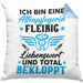 Altenpflegerin Kissen mit Füllung 40x40 Geschenk Altenpflege Geschenkidee Liebenswert und Total Bekloppt Altenheim (Grau) Blau Trendation