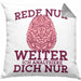 Lustige Psychologen-Kissen mit Füllung 40x40 "Rede nur weiter, ich analysiere dich nur" Geschenk für Psychologen (Grau) Grau Trendation