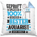 Aquarist Geschenk Lustiger Spruch für Aquarist Geschenkidee Bester Aquarist Der WeltKissen mit Füllung 40x40 (Grau) Blau Trendation