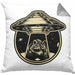 Waschbär Geschenk Kissen mit Füllung 40x40 Ufo Alien Waschbär-Liebhaber Geschenkdidee (Grau) Grau Trendation