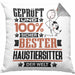 Haustiersitter Geschenk Lustiger Spruch für Haustiersitter Geschenkidee Bester Haustiersitter Der WeltKissen mit Füllung 40x40 (Grau) Grau Trendation