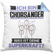 Chorsänger Kissen mit Füllung 40x40 Geschenk für Chorsänger Geburtstag Lustiger Spruch Was Ist Deine Superkraft (Grau) Blau Trendation