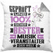 Musikveranstalter Geschenk Lustiger Spruch für Musikveranstalter Geschenkidee Bester Musikveranstalter Der WeltKissen mit Füllung 40x40 (Grau) Grau Trendation
