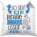 So Sieht Ein Richtig Cooler Leser Aus Geschenk Kissen mit Füllung 40x40 Lustiger Spruch Geschenkidee (Grau) Grau Trendation