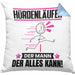 Hürdenläufer Kissen mit Füllung 40x40 Geschenk für Hürdenläufer Der Mann Der Alles Kann Geschenkidee zum Geburtstag (Grau) Blau Trendation