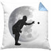 Boule Kissen mit Füllung 40x40 Geschenk Boule-Spieler Geschenkidee Grafik Mond Boule (Grau) Blau Trendation