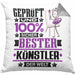 Künstler Geschenk Lustiger Spruch für Künstler Geschenkidee Bester Künstler Der WeltKissen mit Füllung 40x40 (Grau) Grau Trendation