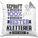 Kletterer Geschenk Lustiger Spruch für Kletterer Geschenkidee Bester Kletterer Der WeltKissen mit Füllung 40x40 (Grau) Grau Trendation