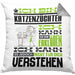 Katzenzüchter Geschenk Kaffee-Kissen mit Füllung 40x40 Geschenkidee für Katzenzüchter Ich Bin Katzenzüchter Ich Kann Es Dir Erklären Jedoch Nicht Für Dich Verstehen Spruch Lustig (Grau) Grau Trendation