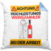 Weinsammler Kissen mit Füllung 40x40 Geschenk Lustiger Spruch Geschenkidee für Weinsammler Achtung Hochleistungs Weinsammler Bei Der Arbeit (Grau) Blau Trendation
