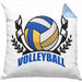 Volleyball-Kissen mit Füllung 40x40 Geschenk für Volleyball-Spieler Geschenkidee (Grau) Blau Trendation