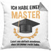 Master Prüfung Kissen mit Füllung 40x40 bestanden Geschenk Abschluss Masterarbeit Exam Prüfung Graduation (Grau) Grau Trendation