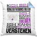 Konzertveranstalter Geschenk Kissen mit Füllung 40x40 Lustige Geschenkdiee für einen Konzertveranstalter Geburtstag Ich Bin Konzertveranstalter Ich Kann Es Dir Erklären Aber Nicht Für Dich Verstehen (Grau) Blau Trendation