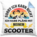 Scooter Roller Fahrer Geschenk Kissen mit Füllung 40x40 Scooterfahrer Geschenkidee Scooting Geschenkidee Jungs Profi Scooterfahrer Pro Grafik Stunts (Grau) Blau Trendation