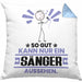 Sänger Geschenk Kissen mit Füllung 40x40 So Gut Kann Nur Ein Sänger Aussehen Geschenkidee (Grau) Blau Trendation