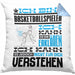 Basketballspieler Geschenk Kaffee-Kissen mit Füllung 40x40 Geschenkidee für Basketballspieler Ich Bin Basketballspieler Ich Kann Es Dir Erklären Jedoch Nicht Für Dich Verstehen Spruch Lustig (Grau) Blau Trendation