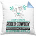 Rodeo-Cowboy Geschenk Kissen mit Füllung 40x40 Ich Bin Rodeo-Cowboy Aber Sag Doch Einfach Superheld Lustige Geschenkdiee für Rodeo-Cowboy (Grau) Blau Trendation