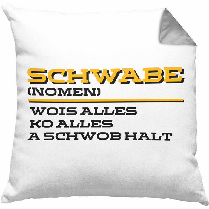 Lustige Kissen mit Füllung 40x40 für Schwaben (Grau) Grau Trendation