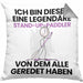 Stand-Up-Paddler Geschenk Kissen mit Füllung 40x40 Lustige Geschenkidee Geburtstag für Stand-Up-Paddler Ich Bin Dieser Legendäre Stand-Up-Paddler Von Dem Alle Geredet Haben (Grau) Grau Trendation