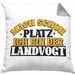 Landvogt Kissen mit Füllung 40x40 Geschenk Lustiger Spruch Mach Schon Platz Ich Bin Der Landvogt Geschenkidee Geburtstag (Grau) Grau Trendation