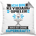 Keyboard-Spieler Kissen mit Füllung 40x40 Geschenk für Keyboard-Spieler Geburtstag Lustiger Spruch Was Ist Deine Superkraft (Grau) Grau Trendation