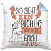 Enkel Kissen mit Füllung 40x40 Geschenk So Sieht Ein RIchtig Cooler Enkel Aus Geschenkidee Lustiger Spruch Geburtstag (Grau) Blau Trendation