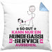 Hundegassi-Service Geschenk Kissen mit Füllung 40x40 So Gut Kann Nur Ein Hundegassi-Service Aussehen Geschenkidee (Grau) Blau Trendation